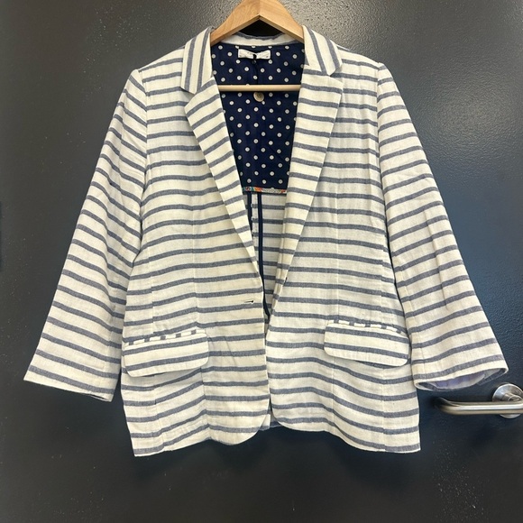 Isabella Sinclair M (Anthropologie) cotton light blazer in great used condition - Picture 2 of 12